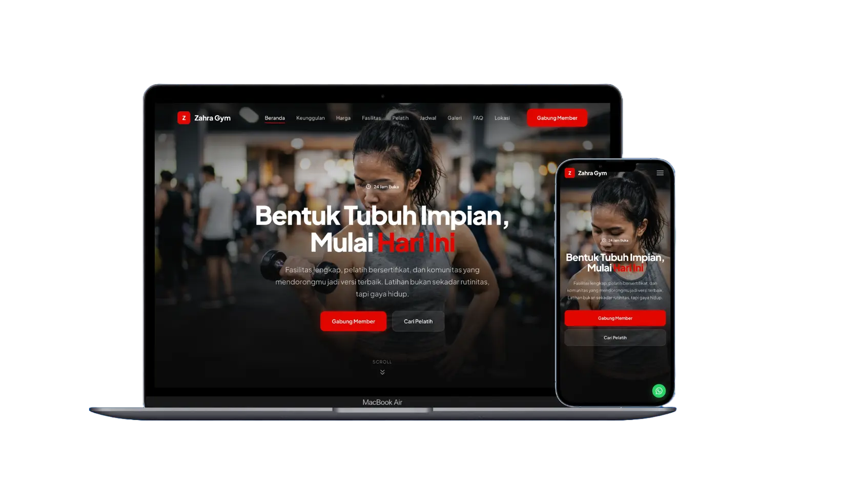 Website gym dan olahraga — Fleur